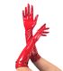 Глянсові вінілові рукавички Art of Sex - Lora, розмір M, колір Червоний - 1