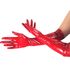 Глянсові вінілові рукавички Art of Sex - Lora, розмір M, колір Червоний - 3