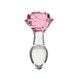 Скляна анальна пробка Pillow Talk Rosy Luxurious Glass Anal Plug, ⌀3,3 см, віброкуля в подарунок - 1