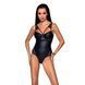 Боді з еко-шкіри та мережива Passion LOONA BODY L/XL, black - 1