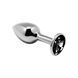 Металева анальна пробка з кристалом Alive Mini Metal Butt Plug Black M - 1
