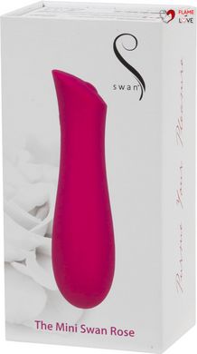 Мінівібратор The Mini Swan Rose з плавним збільшенням інтенсивності вібрації, силікон