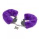 Наручники металеві Roomfun з товстим фіолетовим хутром FURRY CuffS, Фіолетовий - 1