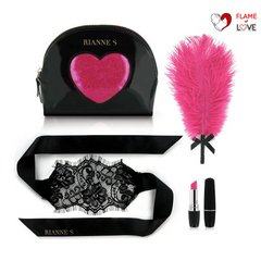Романтичний набір аксесуарів Rianne S: Kit d'Amour: віброкуля, пір'їнка, маска, чохол-косметичка Bla