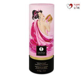 Пінлива сіль для ванни Shunga Dead Sea salt Oriental Crystals &mdash; Rose Petal (500 г), Мертвого моря