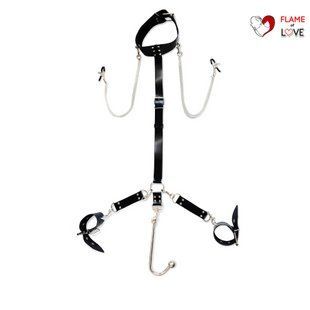 Бондажний набір з металевим анальним гаком Art of Sex Beatrice Bondage set with anal hook №&thinsp;1