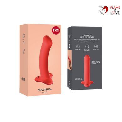 Фалоімітатор Fun Factory MAGNUM, помаранчевий, дуже гнучкий, довжина 18,3 см, діаметр 3,7 см