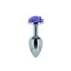 Металева анальна пробка Lux Active з трояндою - Rose Anal Plug - Purple, віброкуля в подарунок - 1