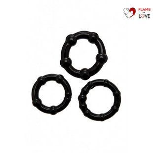 Набір ерекційних кілець Wooomy Babooom cockring set, 3 розміри, відмінно тягнуться