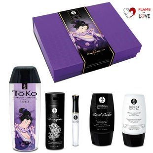 Подарунковий набір Shunga Naughtier Kit, 5 продуктів для інтимної стимуляції