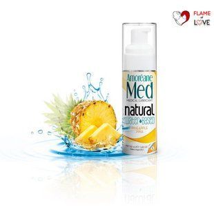 Лубрикант на водній основі з екстрактом фітопланктону Amoreane Pineapple (50 мл), морський колаген