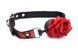 Кляп з трояндою Master Series: Eye-Catching Ball Gag With Rose, чорно-червоний - 2