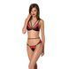 Комплект білизни Passion PEONIA SET L/XL red, бра, трусики - 1