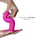 Дилдо з присоскою Adrien Lastic Hitsens 4 Pink, відмінно для страпона, діаметр 3,7см, довжина 17,8см - 3