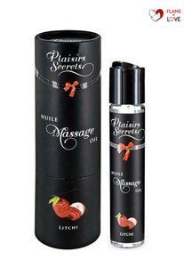 Масажна олія Plaisirs Secrets Litchi (59 мл) з афродизіаками, їстівна, подарункове паковання