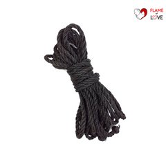 Джутова мотузка BDSM 8 метрів, 6 мм, черний колір