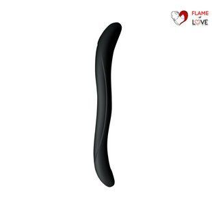 Подвійний фалоімітатор Wooomy Twoooney Semirealistic Double Dong Black, діаметр 3 та 3,8 см