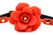 Силіконовий кляп з трояндою Master Series: Blossom Silicone Rose Gag – Red - 3