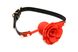 Силіконовий кляп з трояндою Master Series: Blossom Silicone Rose Gag – Red - 1