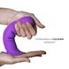 Дилдо з присоскою Adrien Lastic Hitsens 3 Purple, відмінно для страпона, діам. 4,1см, довжина 18,2см - 3